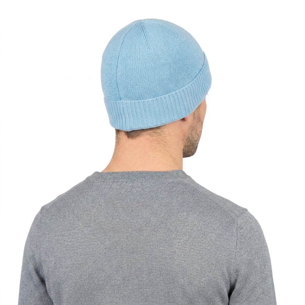 Bonnet jersey homme en 100 % cachemire