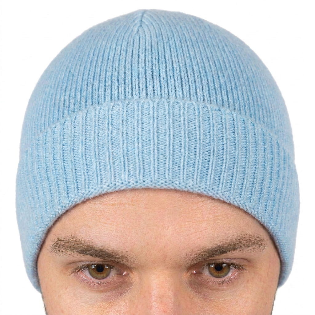 Bonnet jersey homme en 100 % cachemire