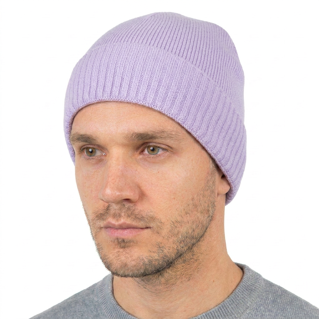 Bonnet jersey homme en 100 % cachemire
