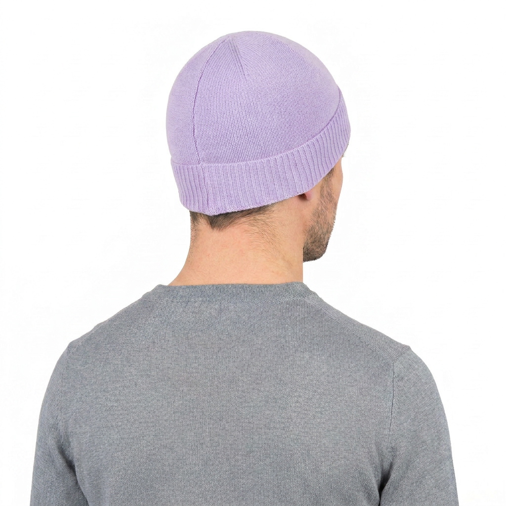Bonnet jersey homme en 100 % cachemire