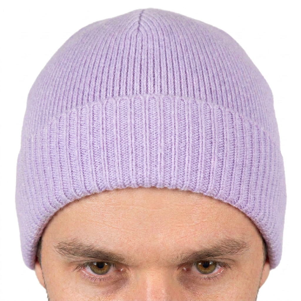 Bonnet jersey homme en 100 % cachemire