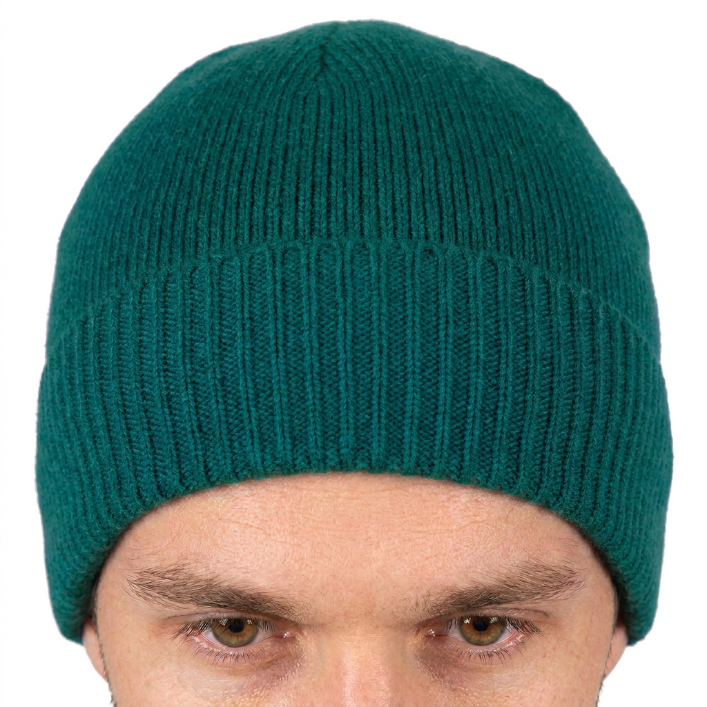 Bonnet jersey homme en 100 % cachemire