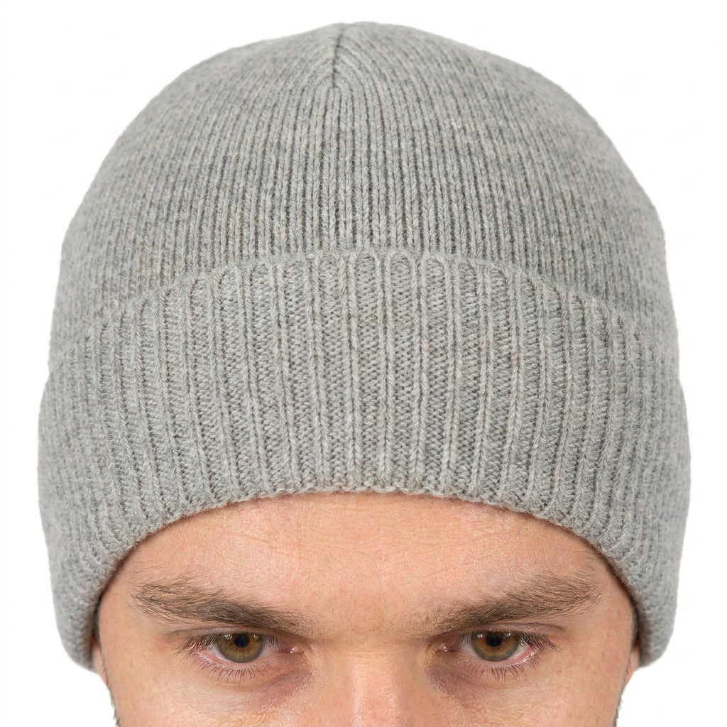 Bonnet jersey homme en 100 % cachemire