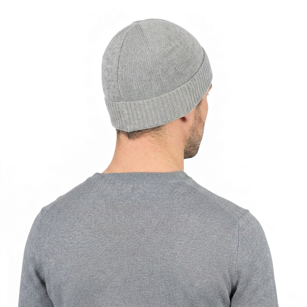Bonnet jersey homme en 100 % cachemire