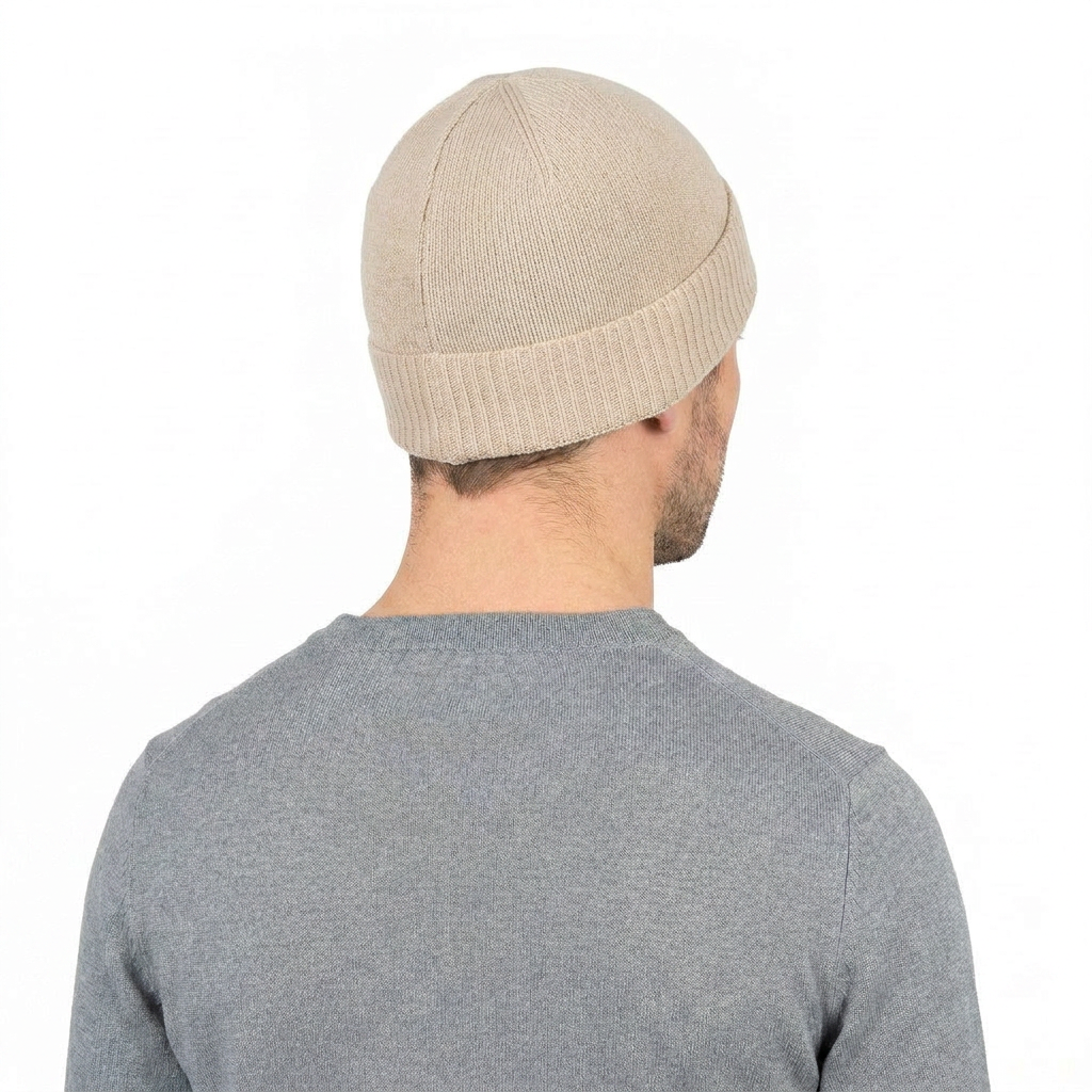 Bonnet jersey homme en 100 % cachemire