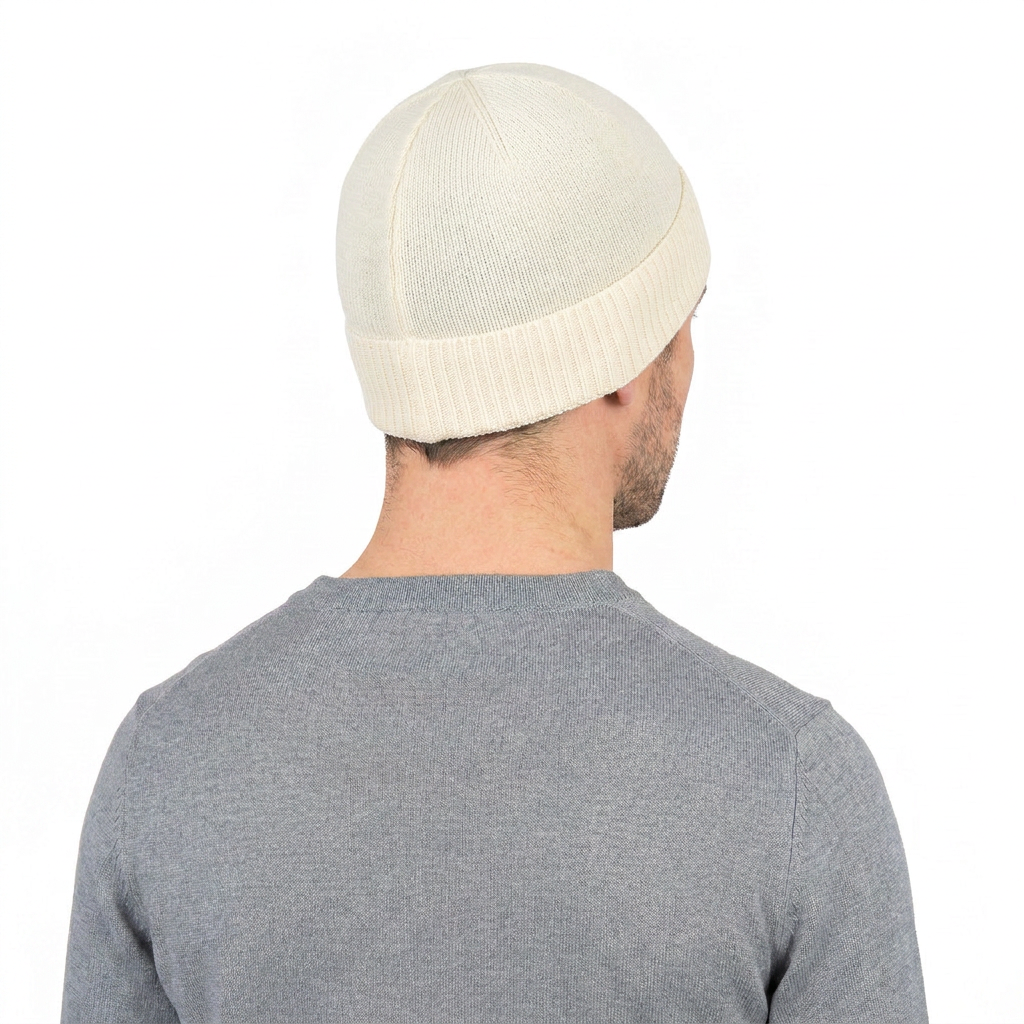 Bonnet jersey homme en 100 % cachemire