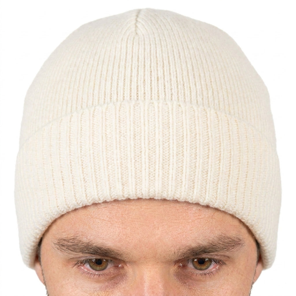 Bonnet jersey homme en 100 % cachemire