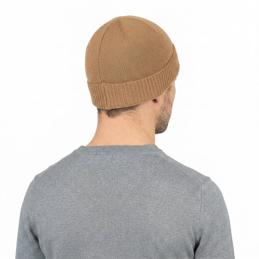 Bonnet jersey homme en 100 % cachemire