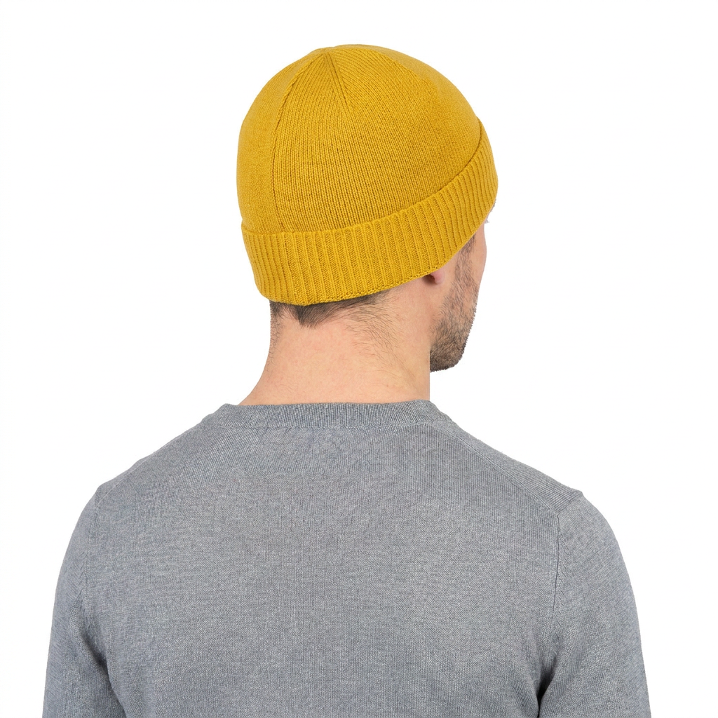 Bonnet jersey homme en 100 % cachemire