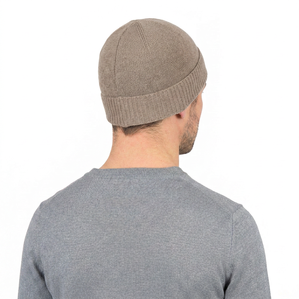 Bonnet jersey homme en 100 % cachemire