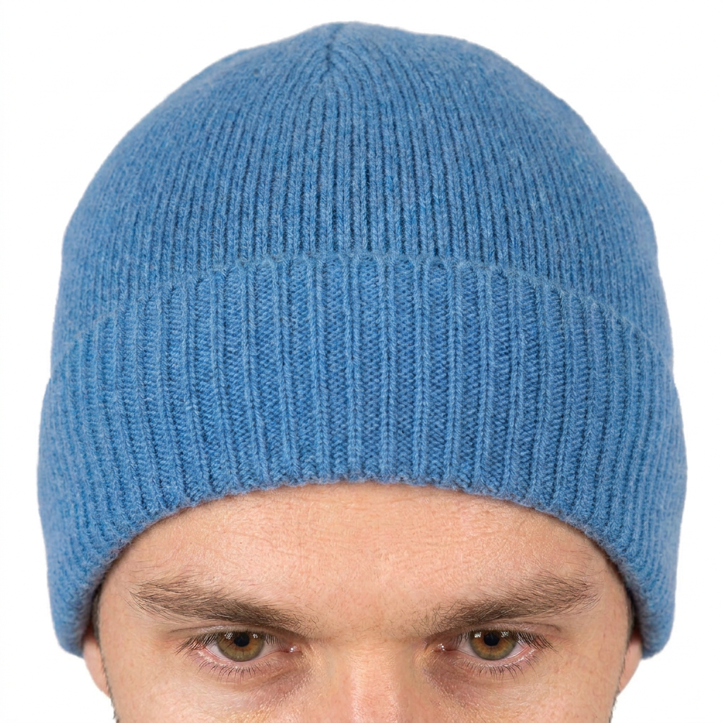 Bonnet jersey homme en 100 % cachemire