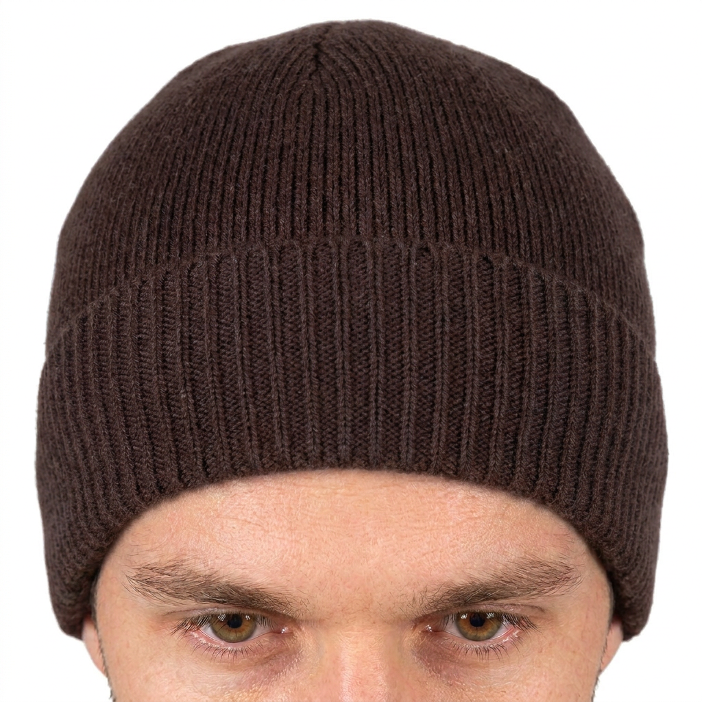 Bonnet jersey homme en 100 % cachemire