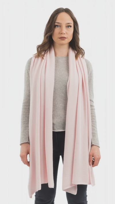 Stola misto cashmere, colore Rosa, video | Dalle Piane Cashmere