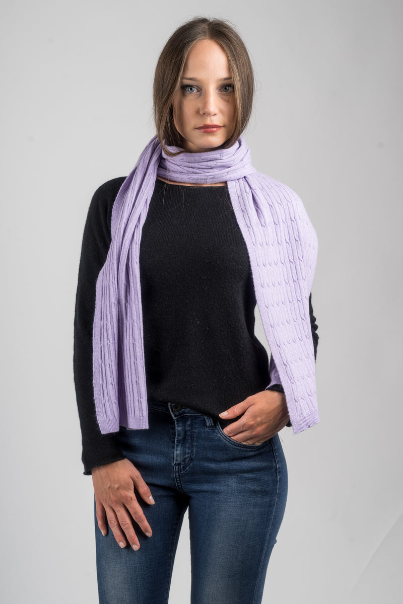 Sciarpa a treccine misto cashmere | Dalle Piane Cashmere