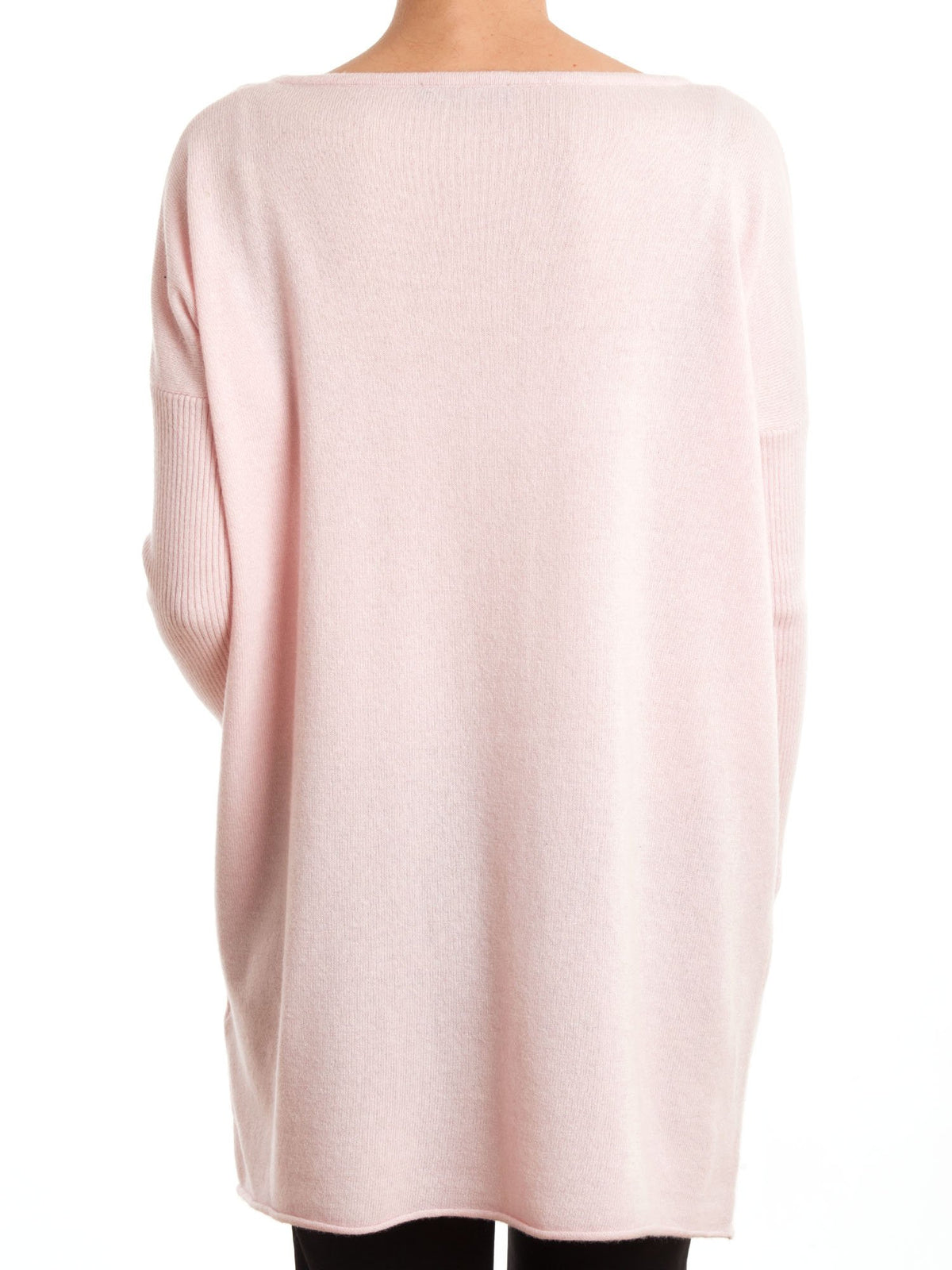 Maxi-pull femme mélange cachemire, coloris Rose, vue 3 | Dalle Piane Cashmere