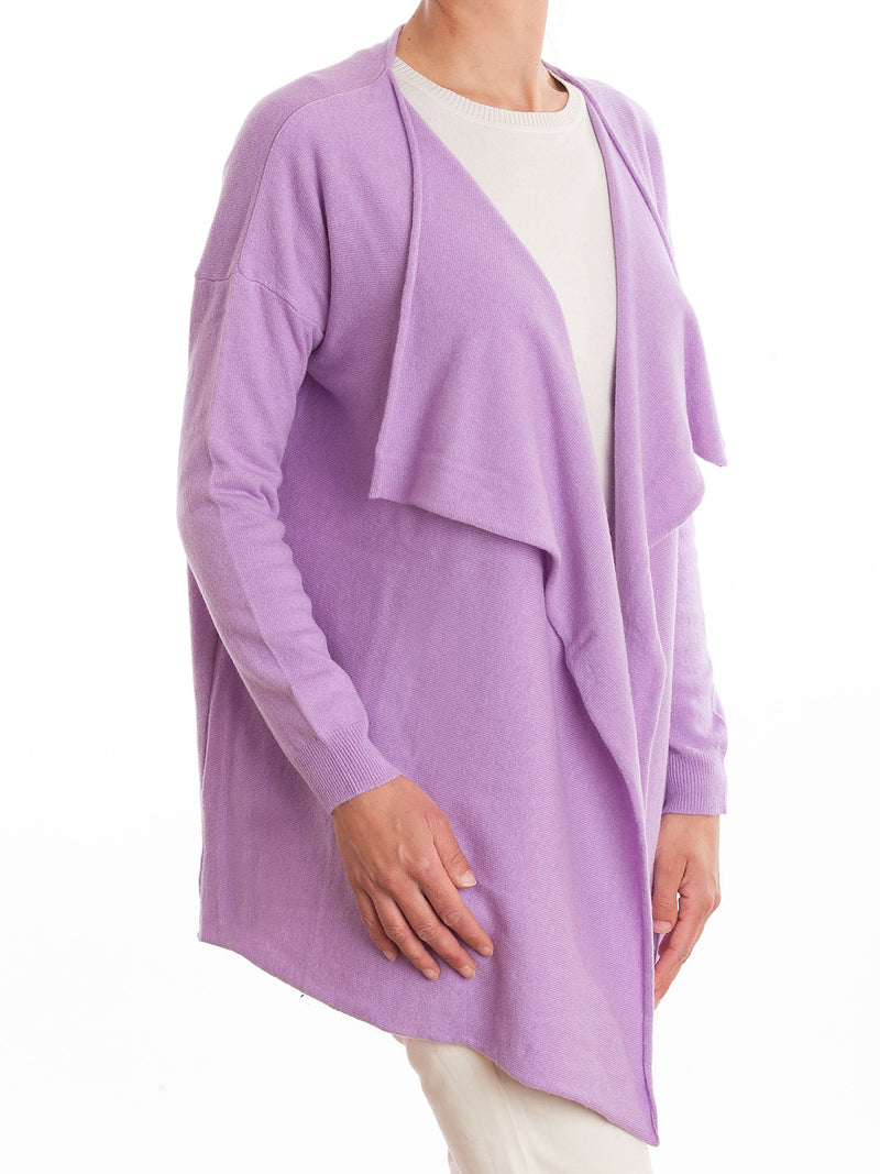 Cardigan asimmetrico misto cashmere | Dalle Piane Cashmere