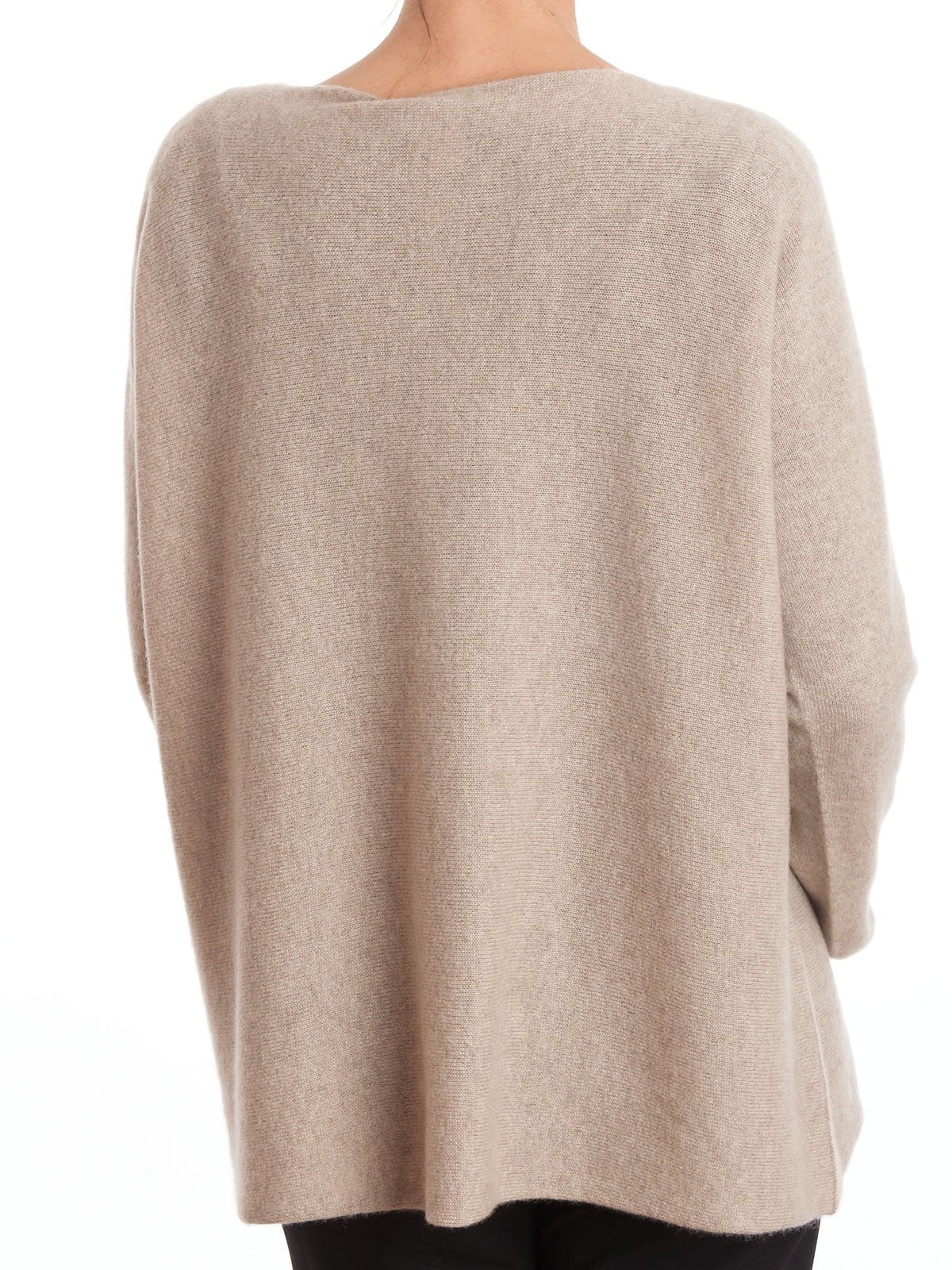 Maxi-pull femme 100 % cachemire, coloris Beige, vue 3 | Dalle Piane Cashmere