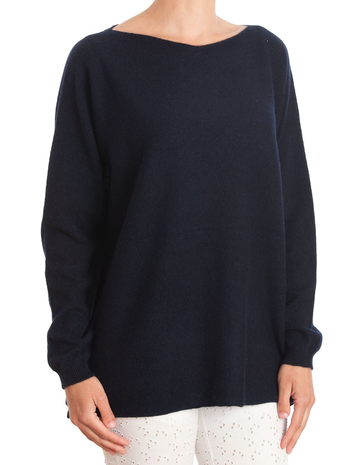Maxi-pull femme 100 % cachemire, coloris Azur, vue 4 | Dalle Piane Cashmere