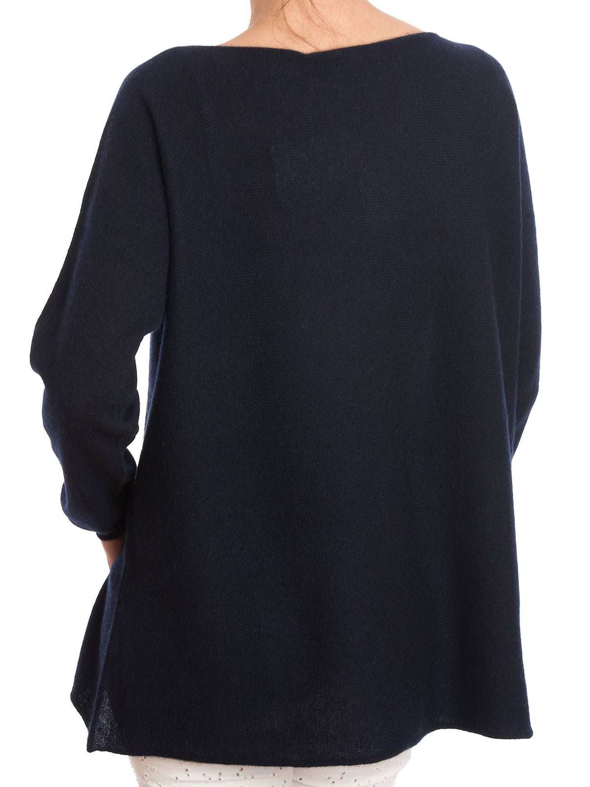 Maxi-pull femme 100 % cachemire, coloris Bleu, vue 3 | Dalle Piane Cashmere