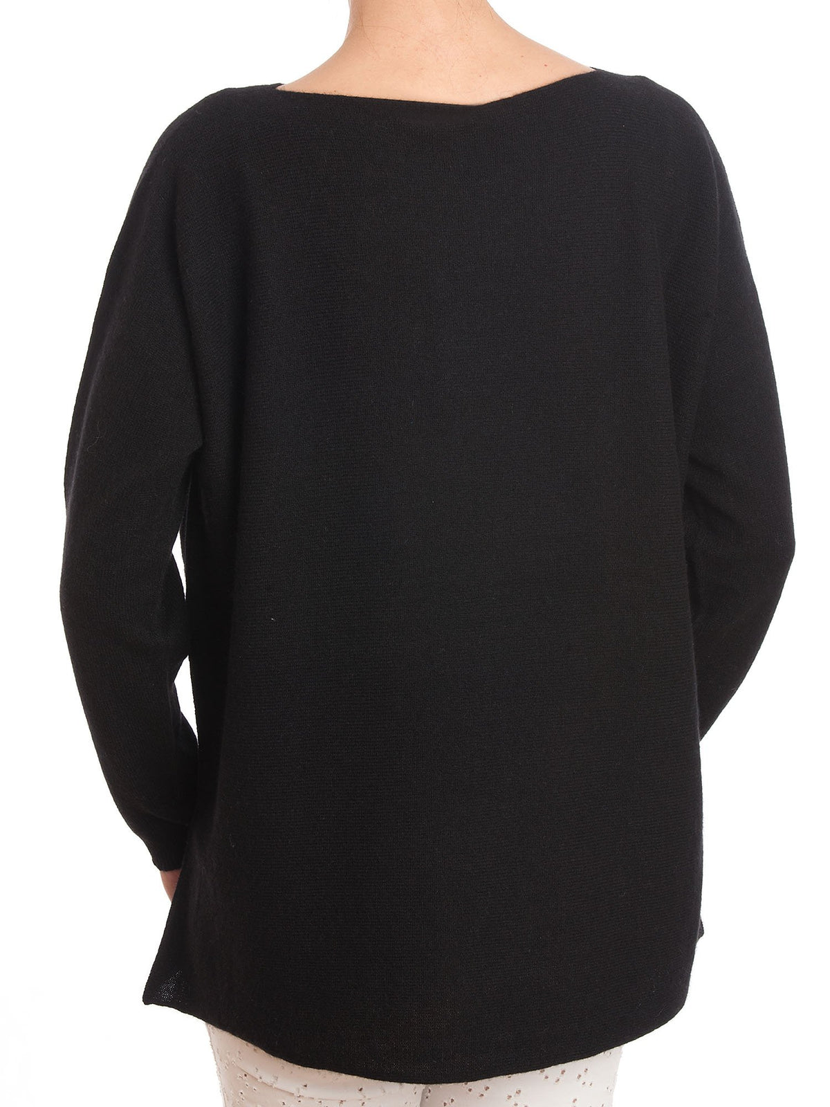Maxi-pull femme 100 % cachemire, coloris Noir, vue 3 | Dalle Piane Cashmere