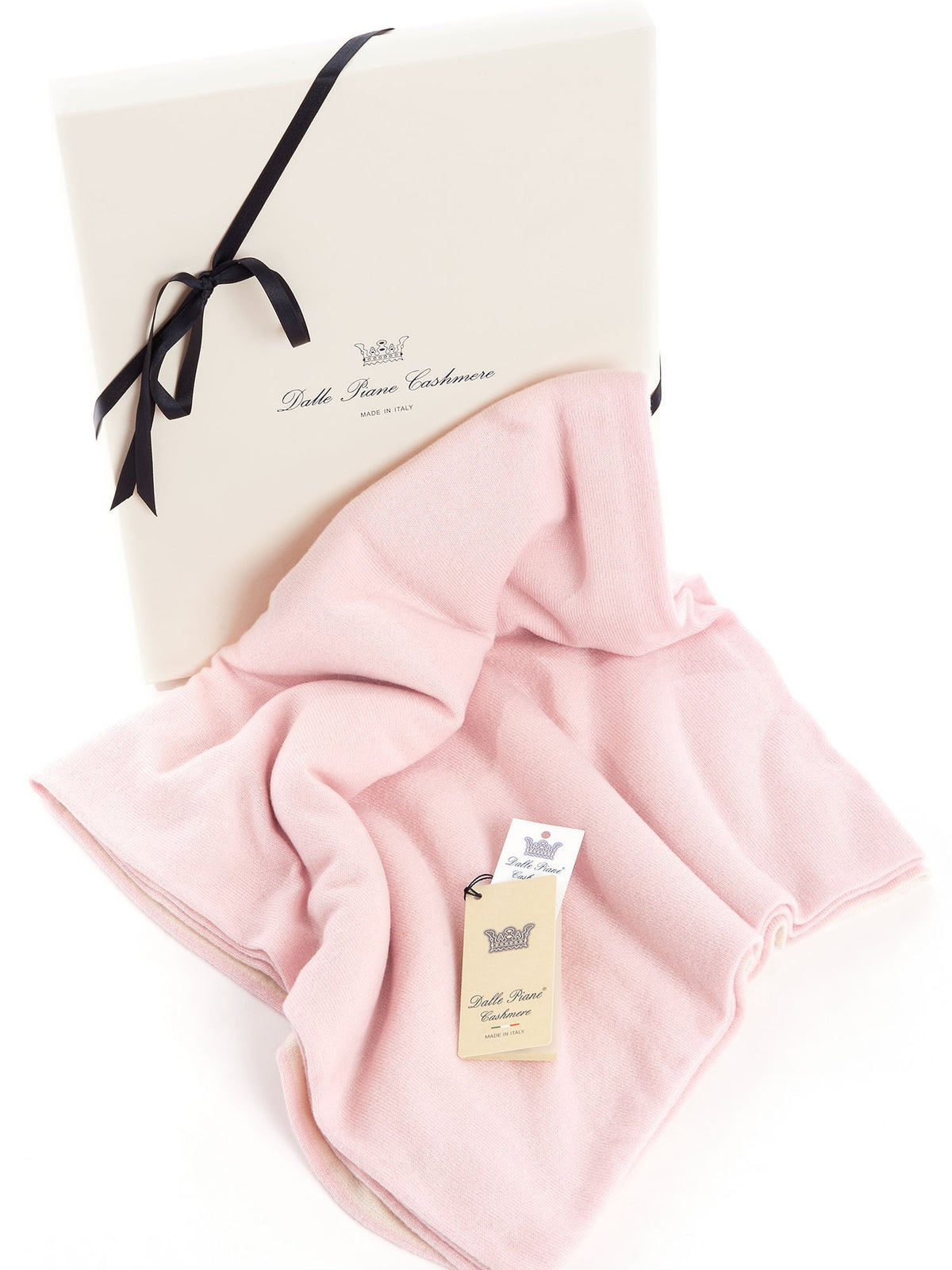 Copertina bicolore 100% Cashmere, colore Rosa | Dalle Piane Cashmere
