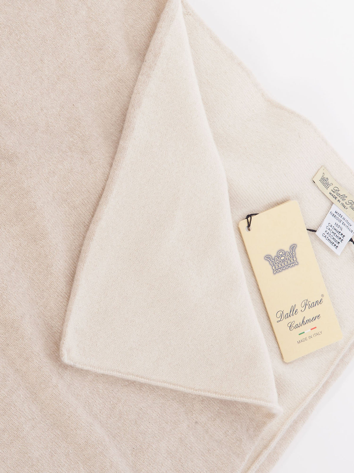 Couverture bébé bicolore 100 % cachemire, coloris Beige, vue 2 | Dalle Piane Cashmere