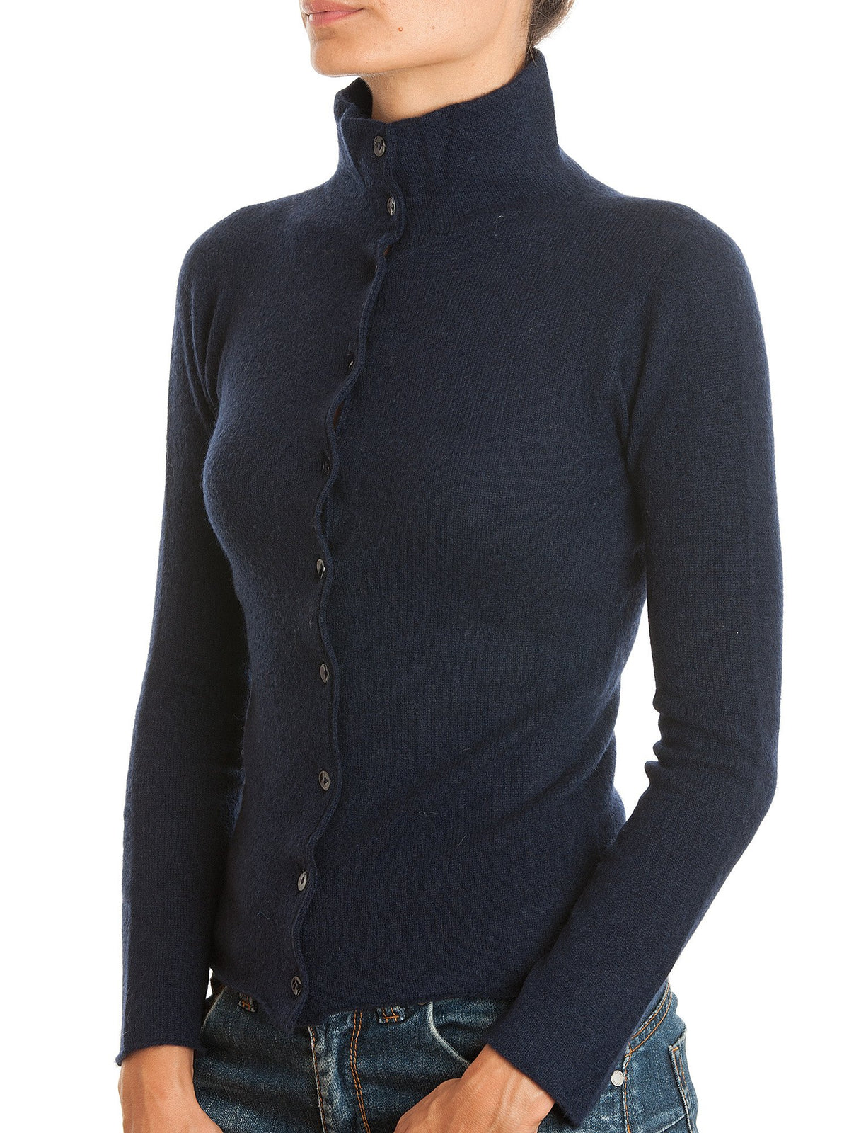 Blouson en maille femme 100 % cachemire, coloris Gris, vue 4 | Dalle Piane Cashmere