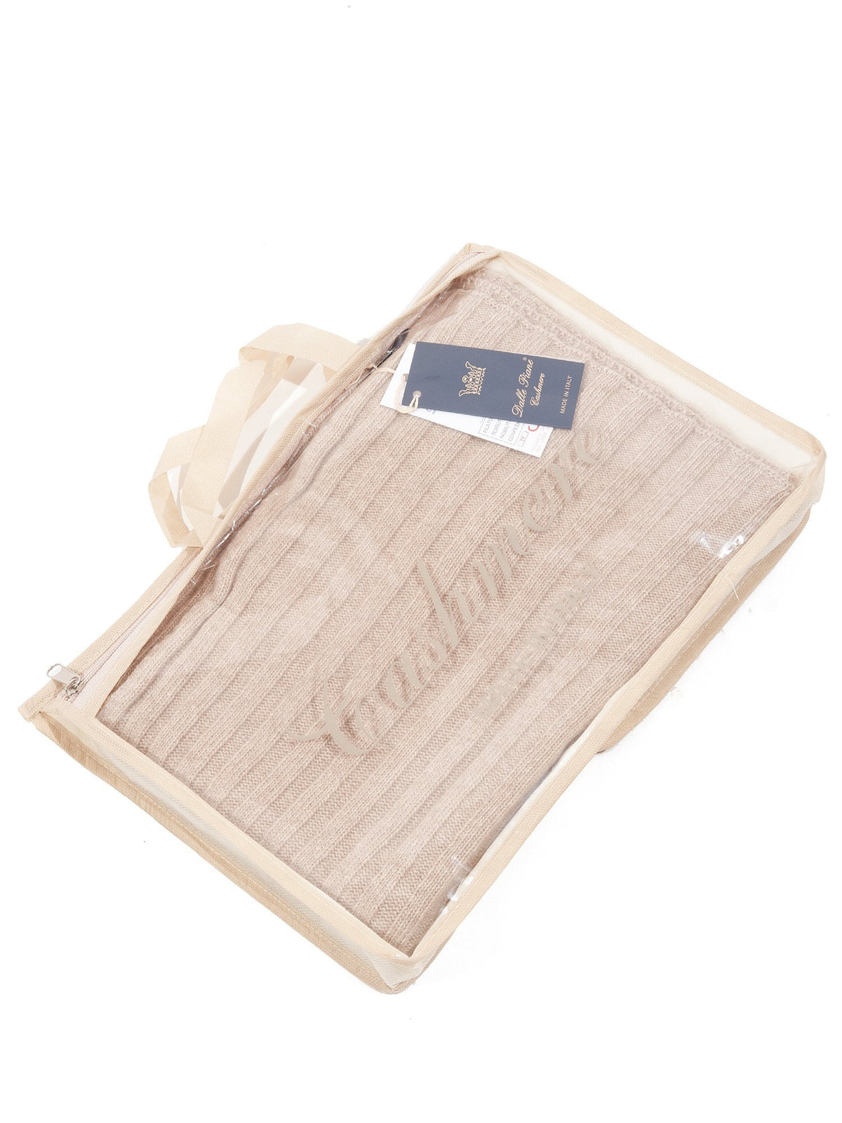Ensemble écharpe et bonnet femme mélange cachemire, coloris Beige, vue 5 | Dalle Piane Cashmere