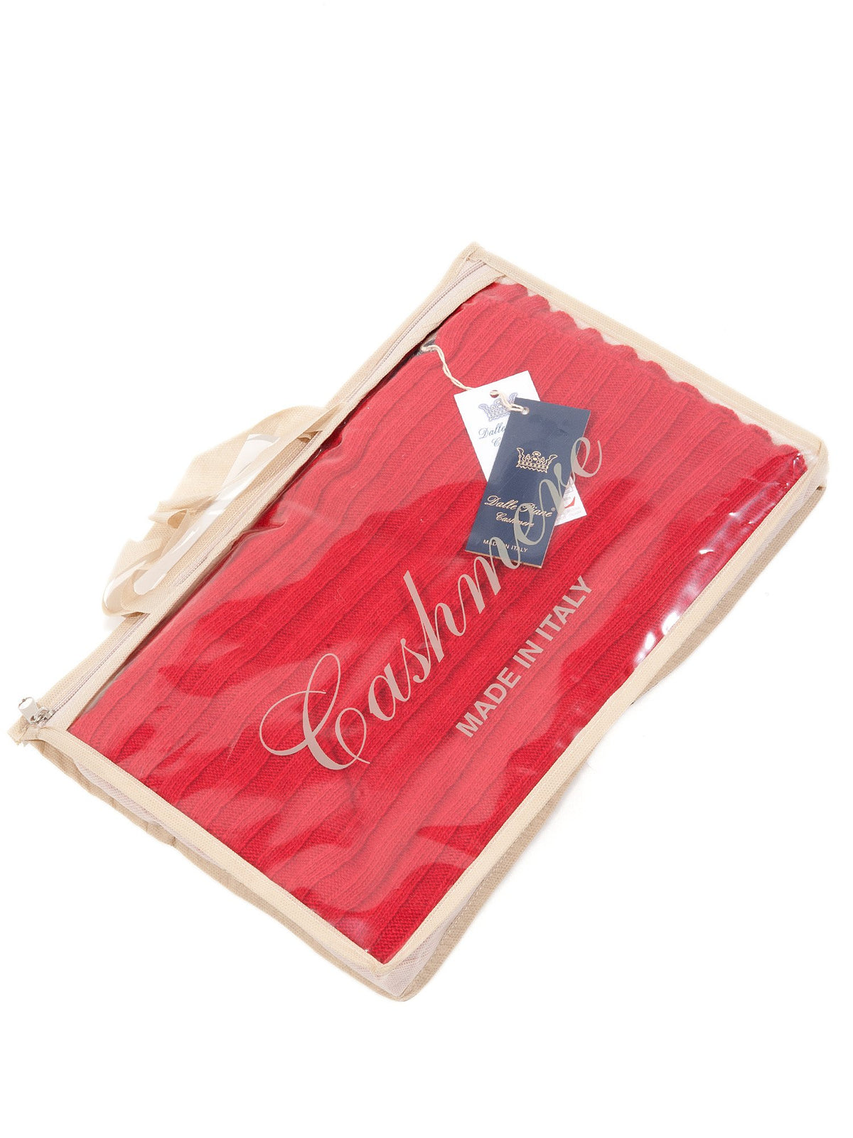 Ensemble écharpe et bonnet femme mélange cachemire, coloris Rouge, vue 4 | Dalle Piane Cashmere