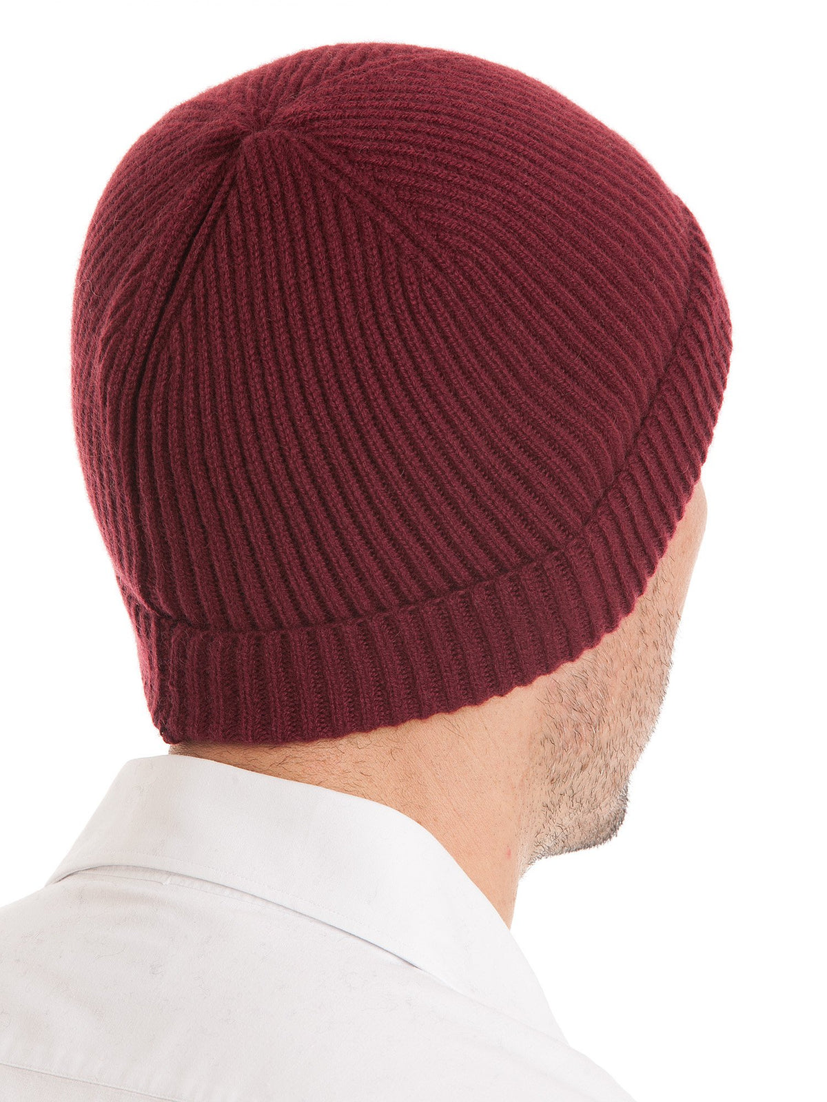 Bonnet homme 100 % cachemire, coloris Bordeaux | Dalle Piane Cashmere