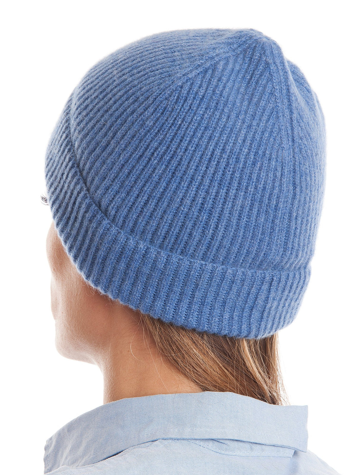 Bonnet femme 100 % cachemire, coloris Azur | Dalle Piane Cashmere