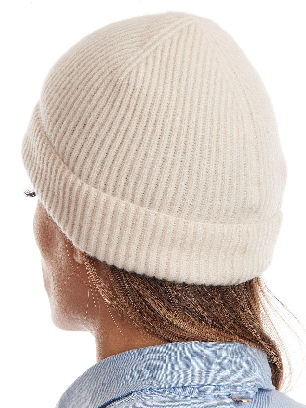 Bonnet femme 100 % cachemire, coloris Crème | Dalle Piane Cashmere