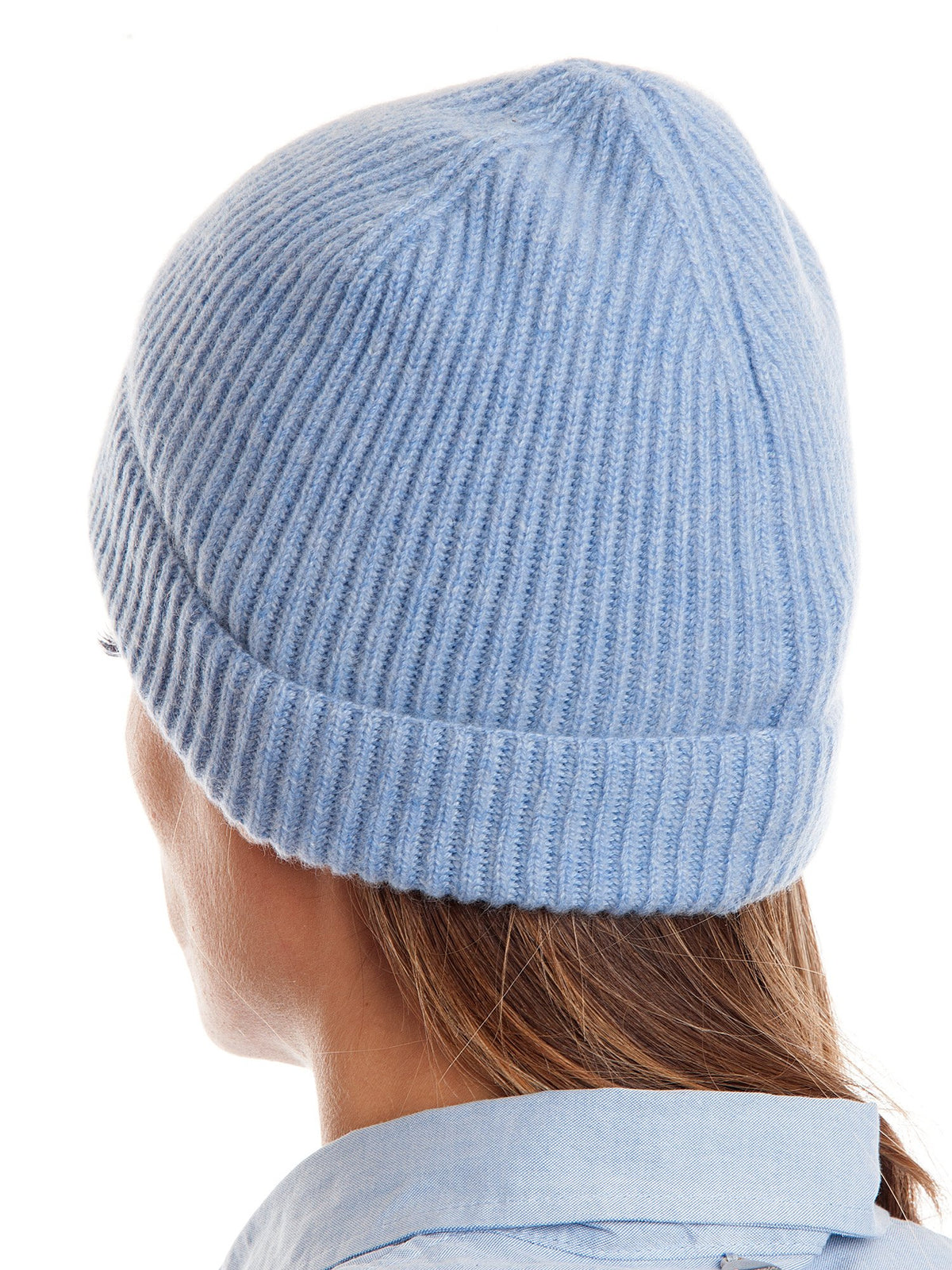 Bonnet femme 100 % cachemire, coloris Ciel | Dalle Piane Cashmere
