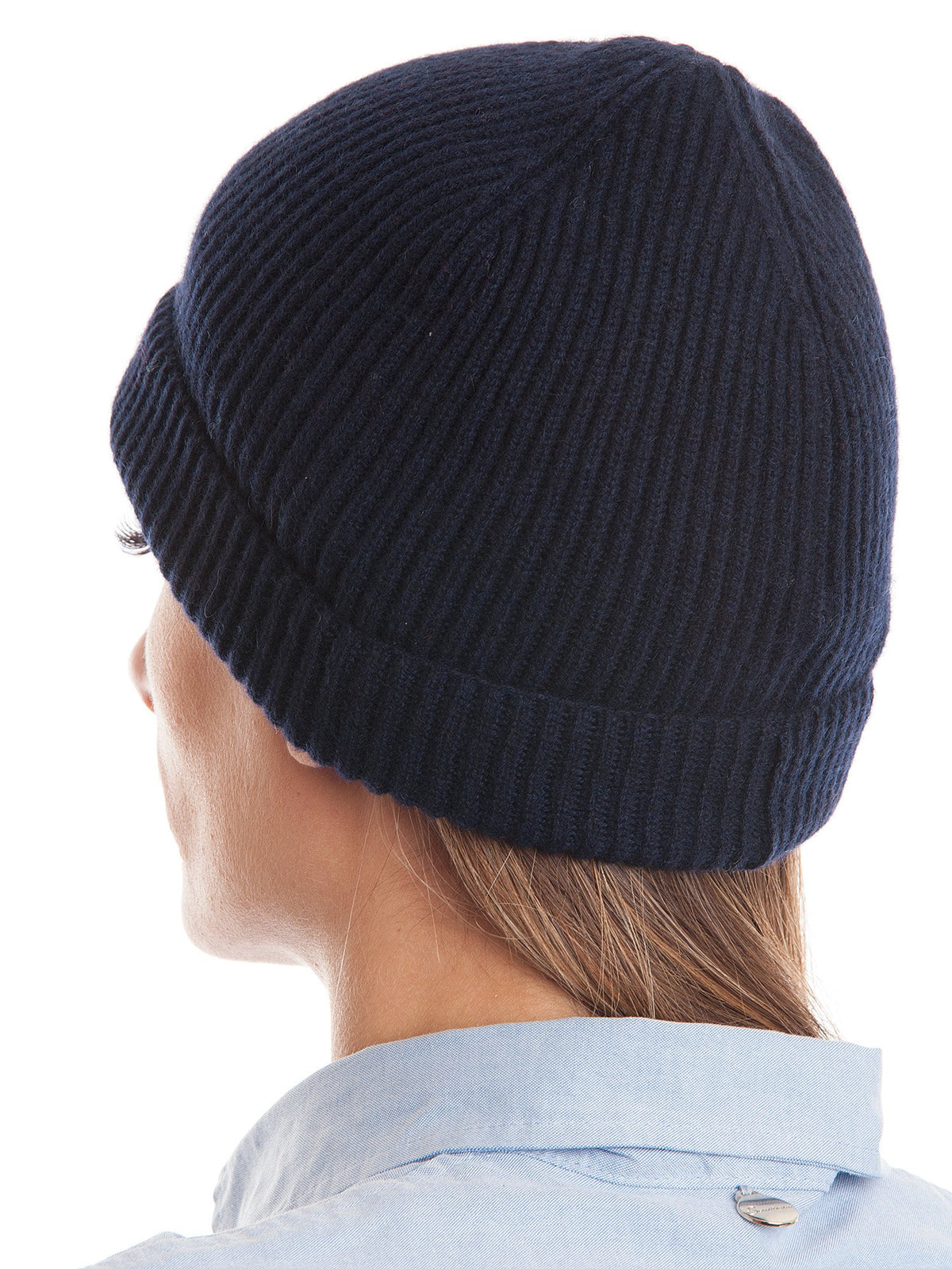 Bonnet femme 100 % cachemire, coloris Bleu | Dalle Piane Cashmere