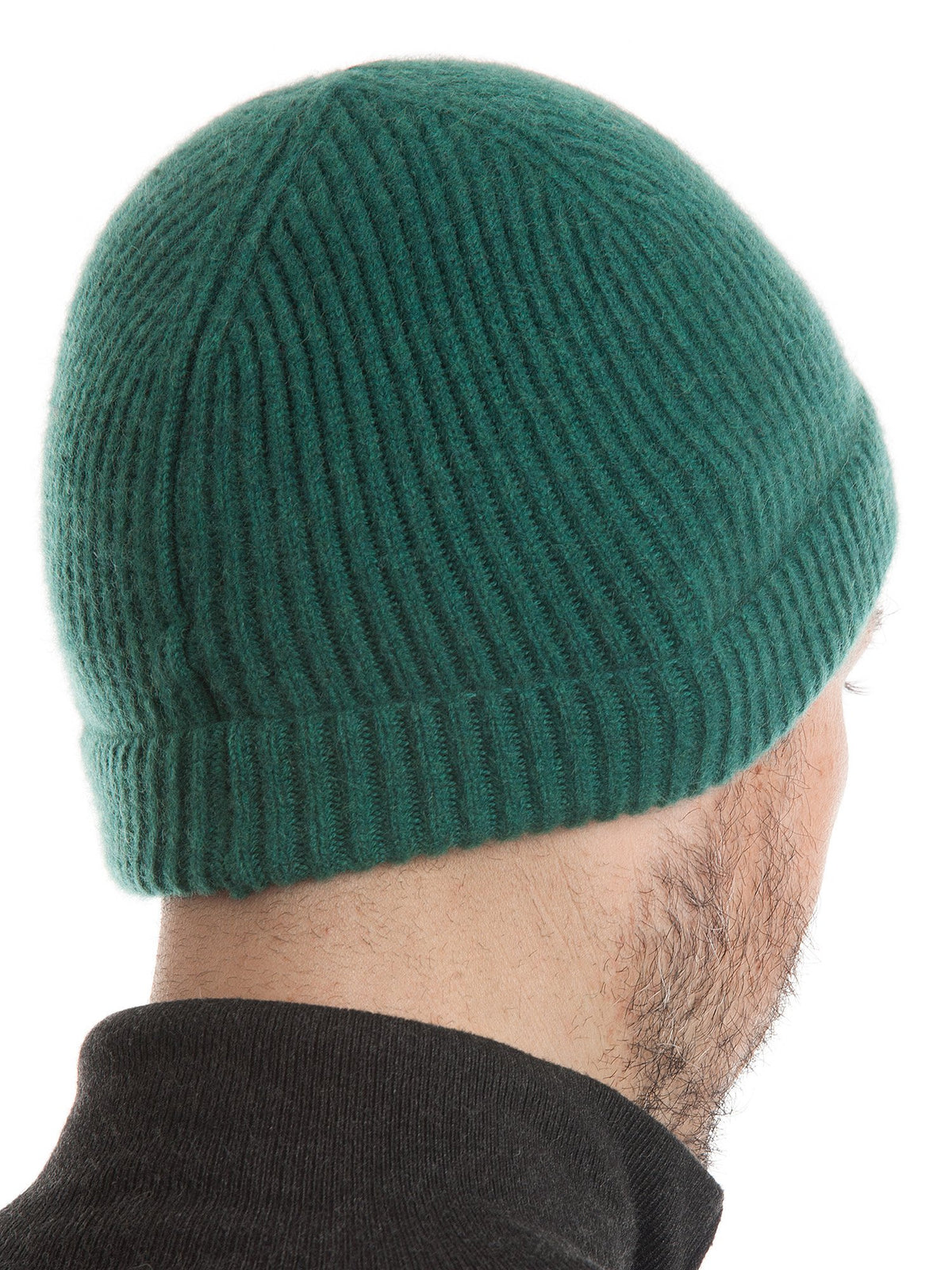 Bonnet homme 100 % cachemire, coloris Vert | Dalle Piane Cashmere