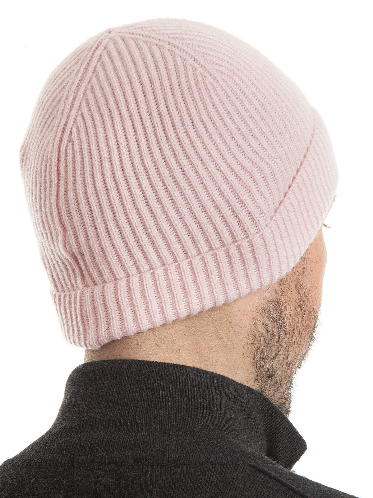 Bonnet homme 100 % cachemire, coloris Rose | Dalle Piane Cashmere
