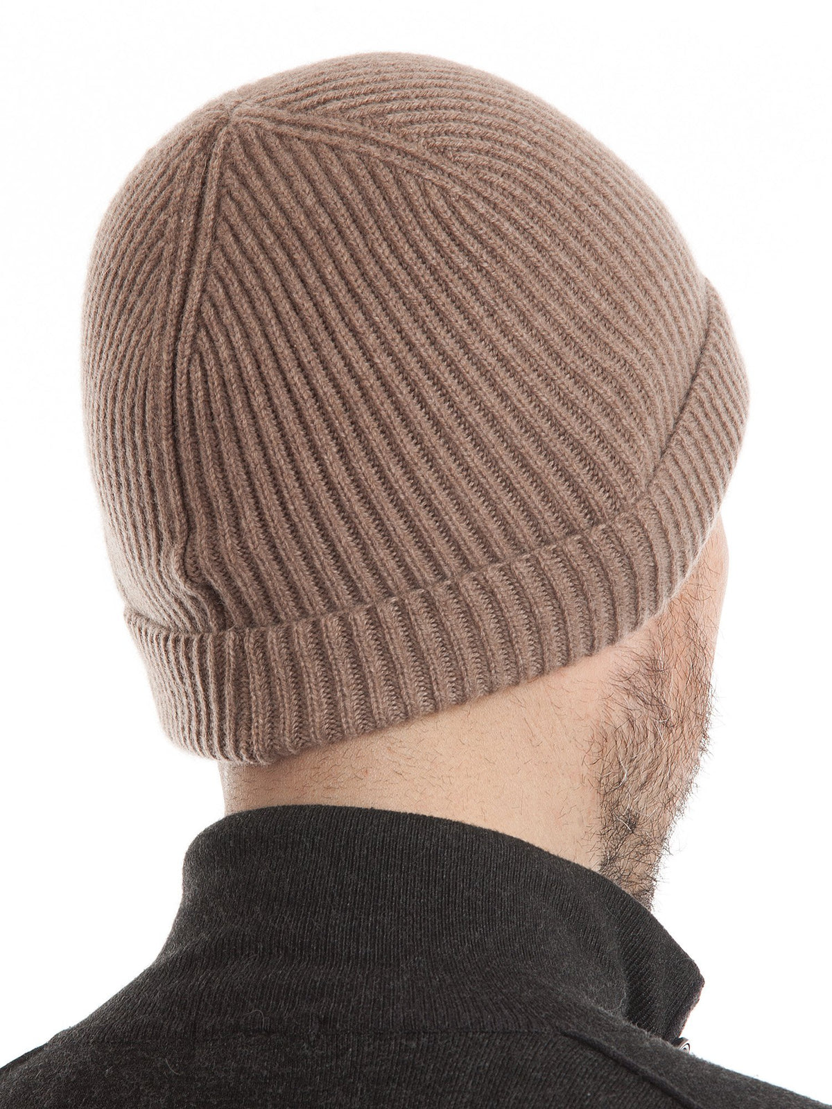 Bonnet homme 100 % cachemire, coloris Vison | Dalle Piane Cashmere