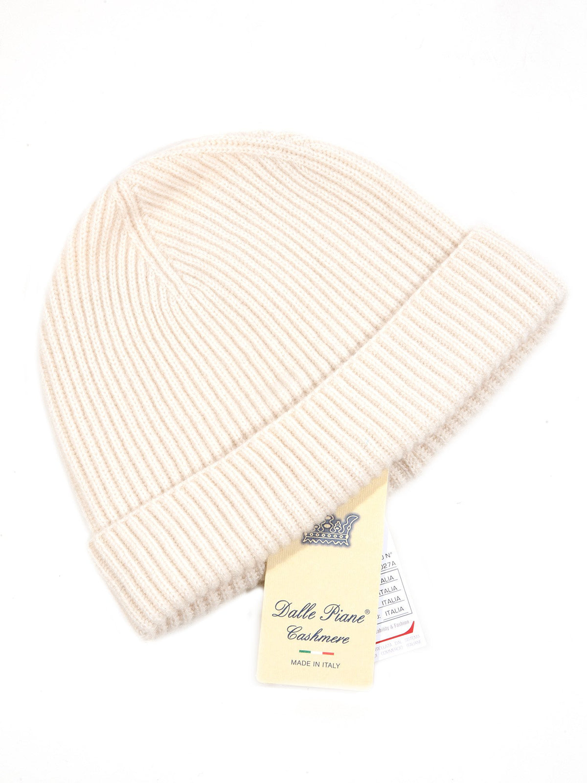 Bonnet femme 100 % cachemire, coloris Crème, vue 2 | Dalle Piane Cashmere