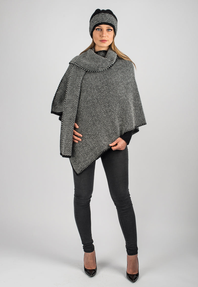 Poncho sale e pepe | Dalle Piane Cashmere