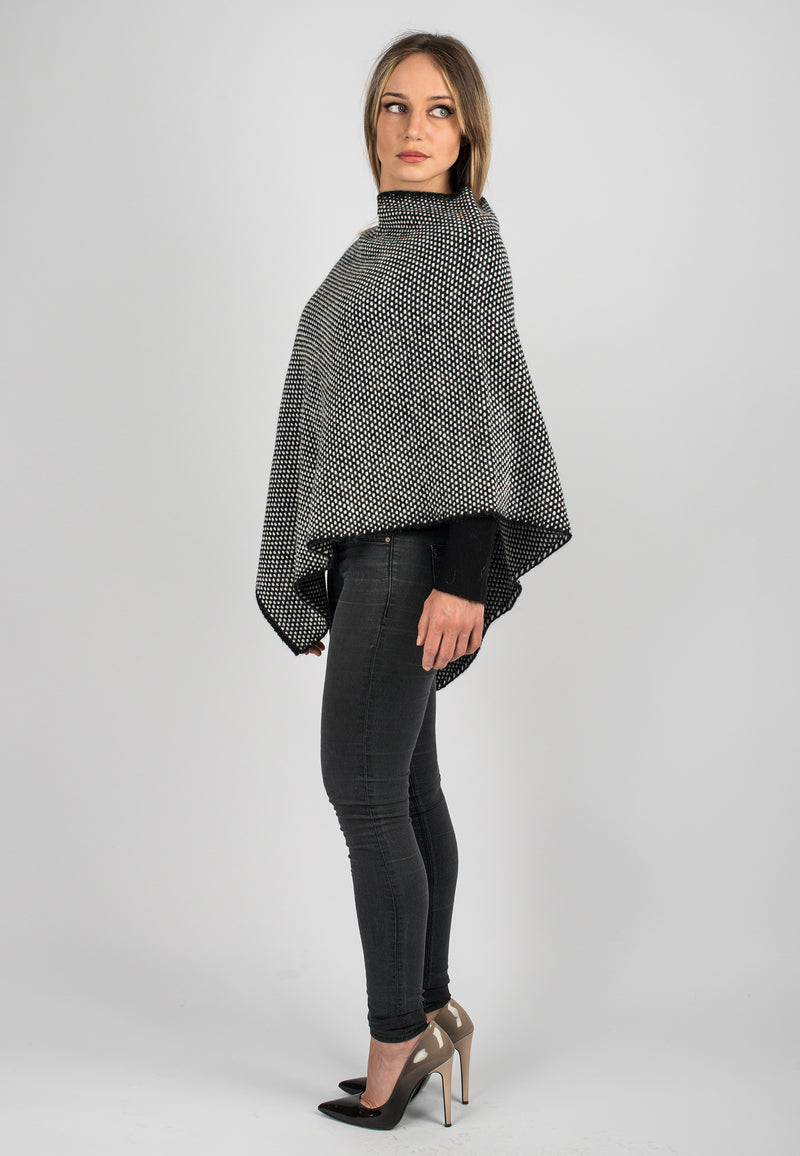 Poncho sale e pepe | Dalle Piane Cashmere