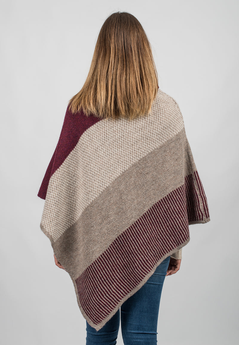 Striped Poncho | Dalle Piane Cashmere