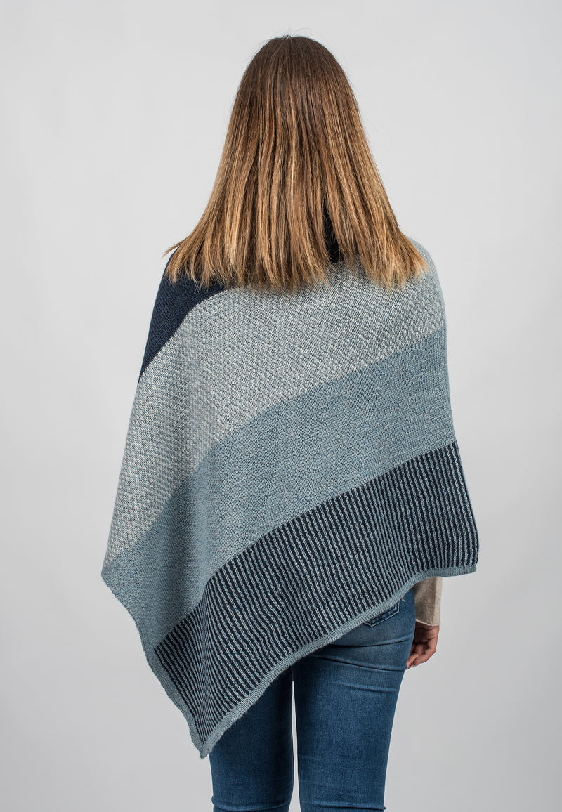 Striped Poncho | Dalle Piane Cashmere