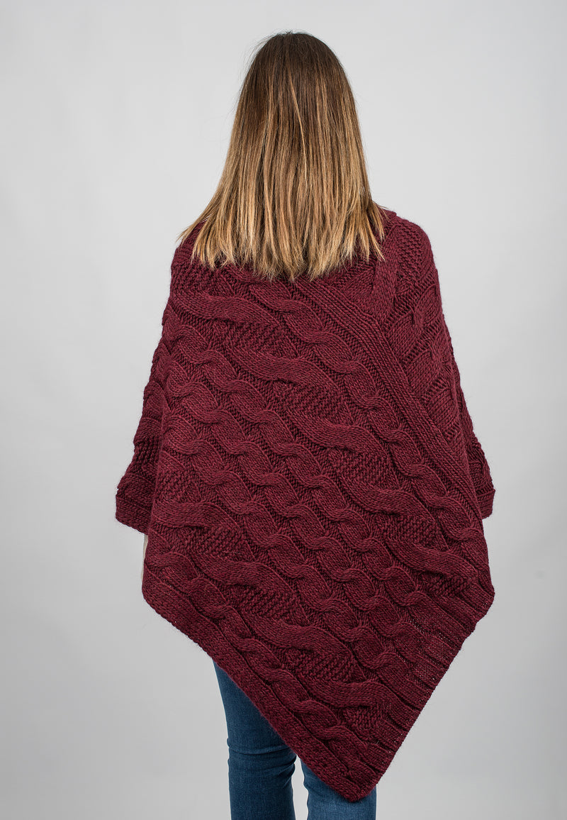 Braided V poncho | Dalle Piane Cashmere