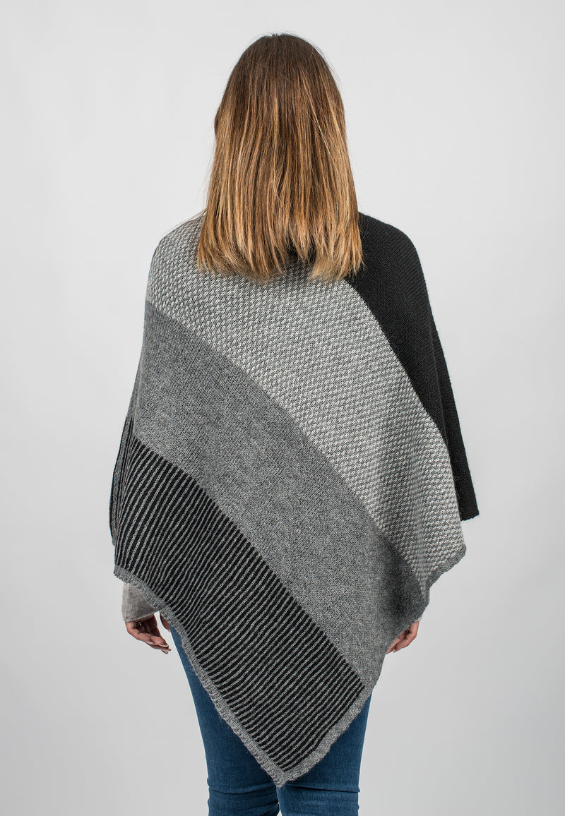 Striped Poncho | Dalle Piane Cashmere