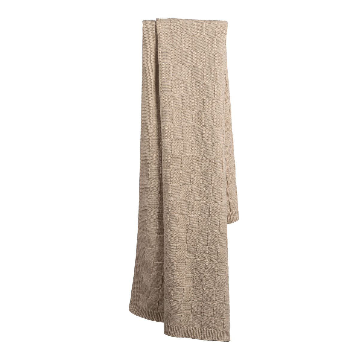 Plaid a Dama Misto Cashmere, colore Beige | Dalle Piane Cashmere