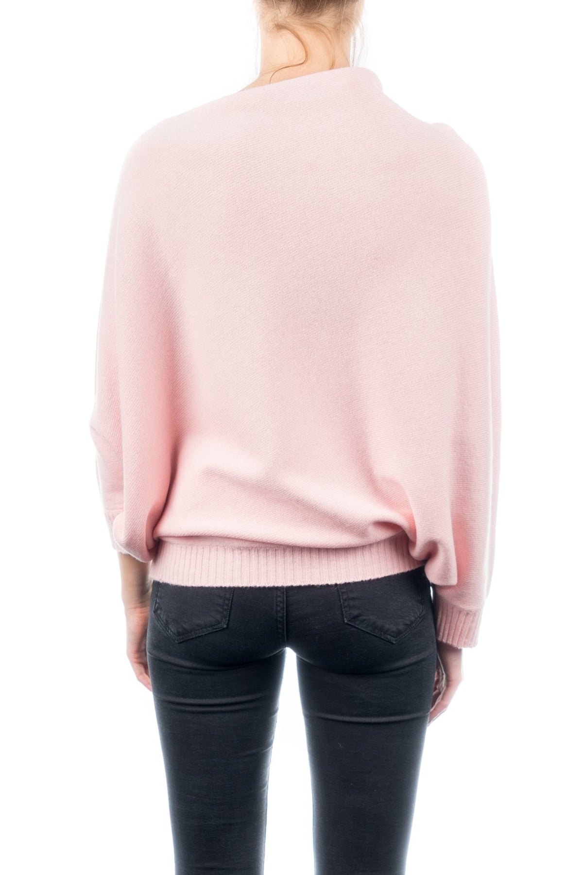 Poncho à manches femme mélange cachemire, coloris Rose, vue 3 | Dalle Piane Cashmere