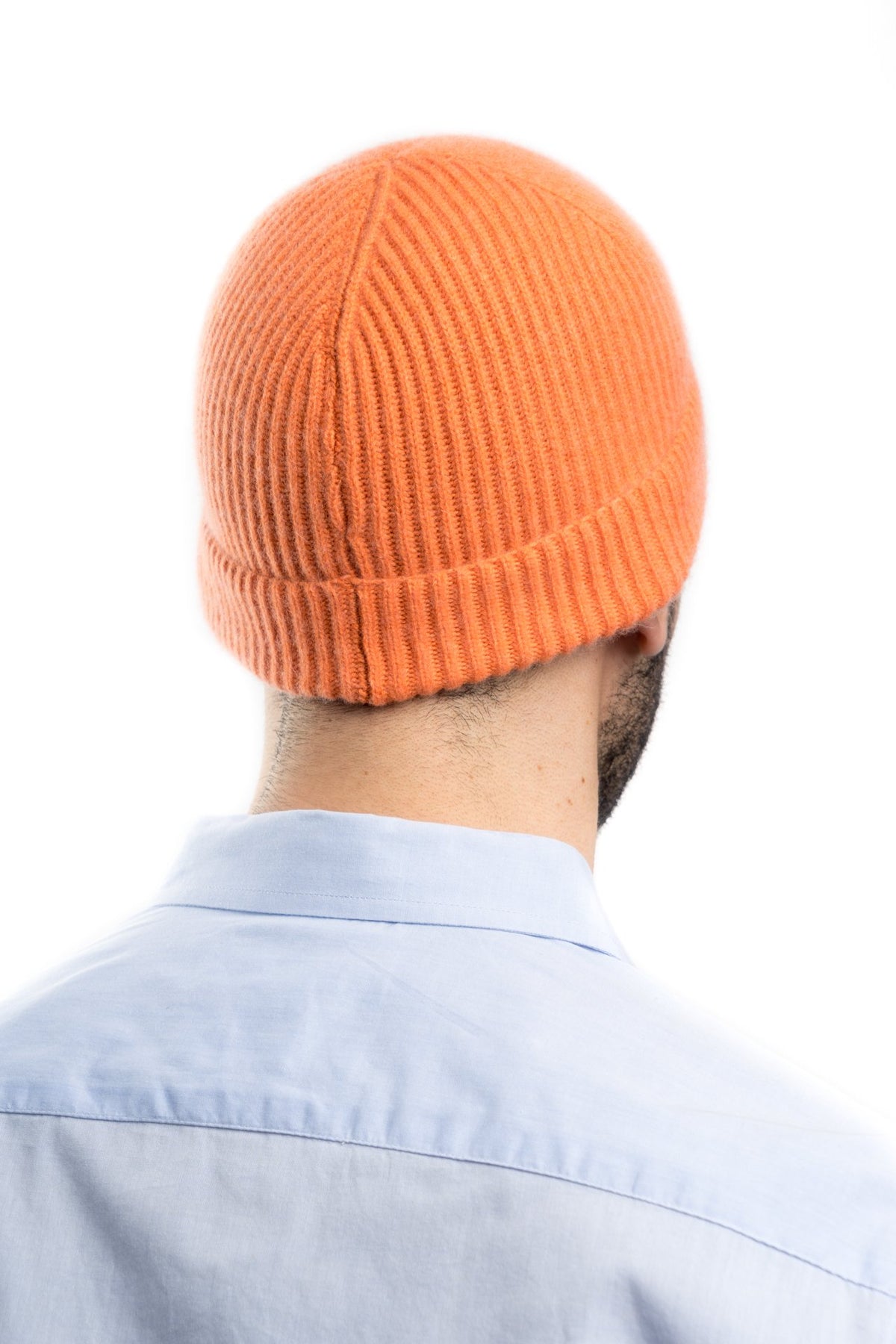 Bonnet homme 100 % cachemire, coloris Orange | Dalle Piane Cashmere