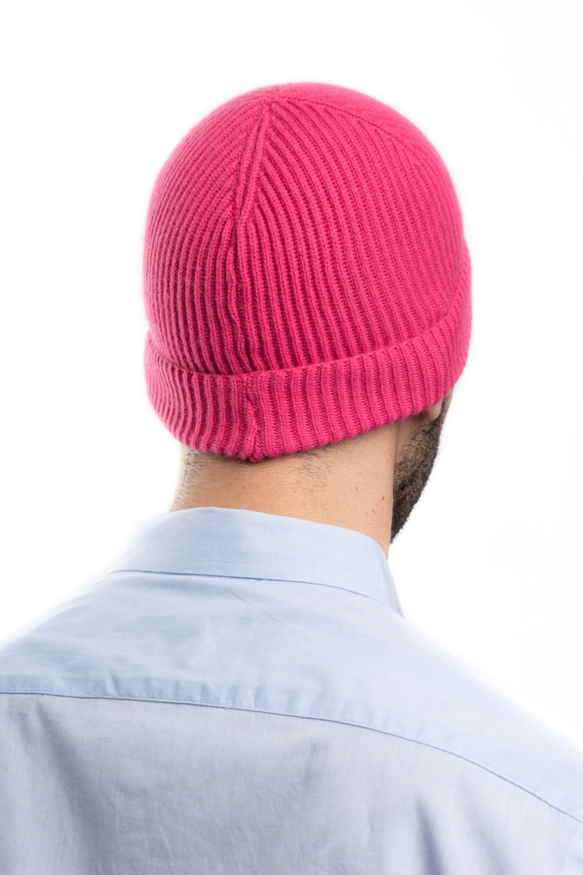 Bonnet homme 100 % cachemire, coloris Fuchsia | Dalle Piane Cashmere