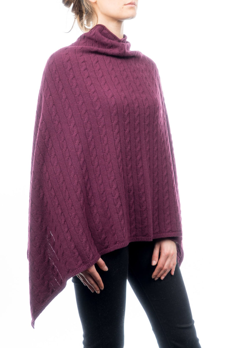 Poncho treccia misto cashmere | Dalle Piane Cashmere