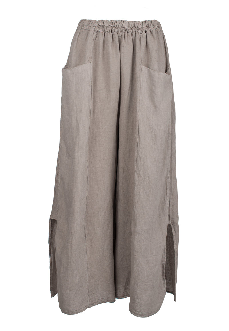 Pantalone con spacchi in 100% lino | Dalle Piane Cashmere